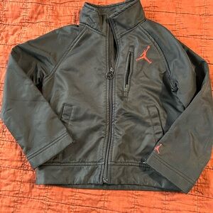 Jordan Kids Black and Red Puffer Jacket